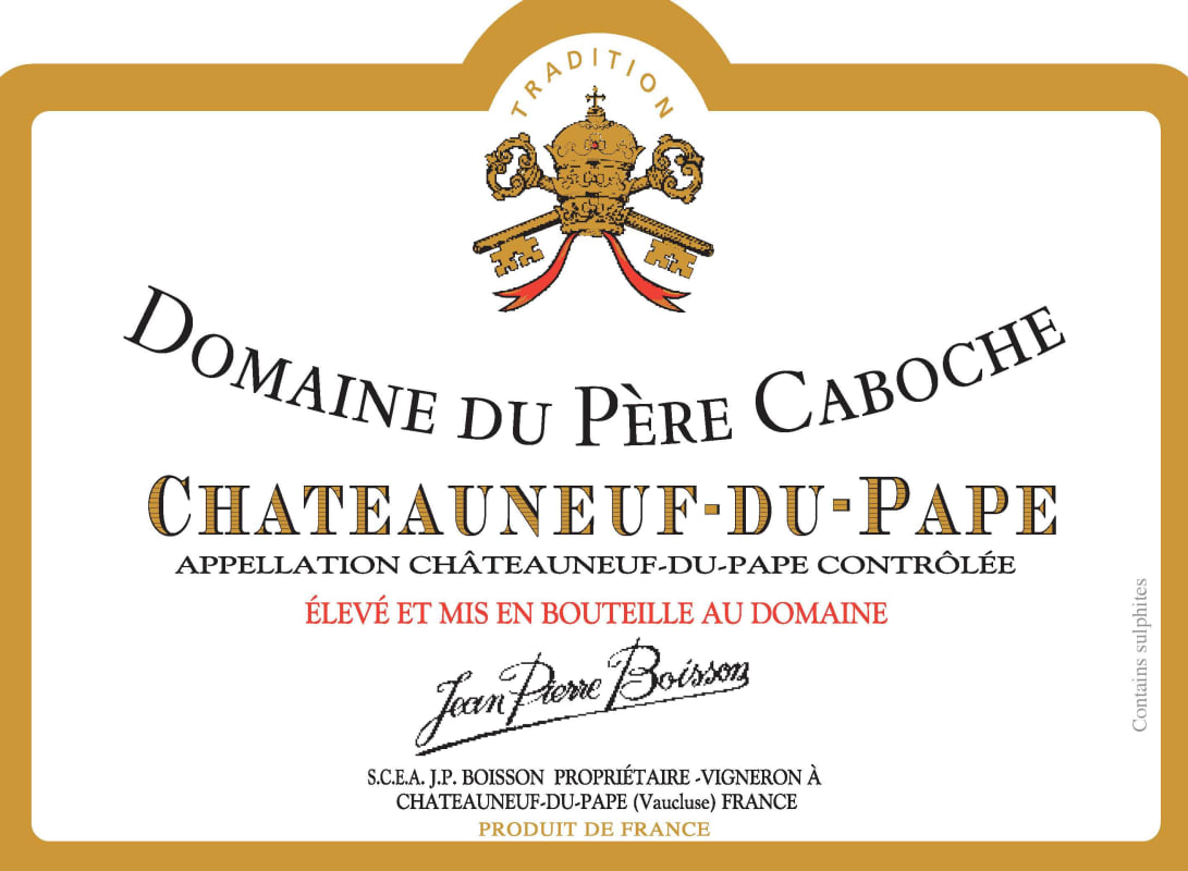 Jean-Pierre Boisson Chateauneuf-du-Pape 2014 Front Label