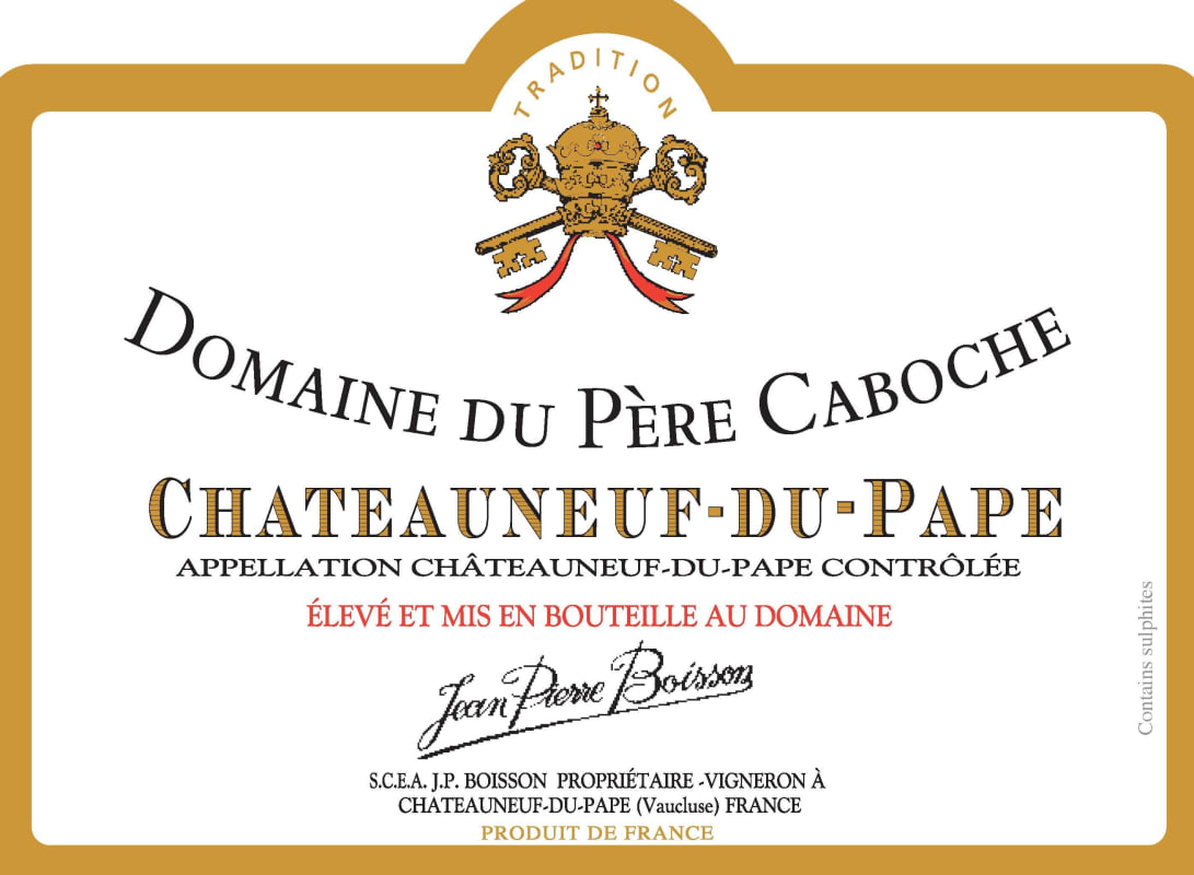 Jean-Pierre Boisson Chateauneuf-du-Pape Blanc 2015 Front Label