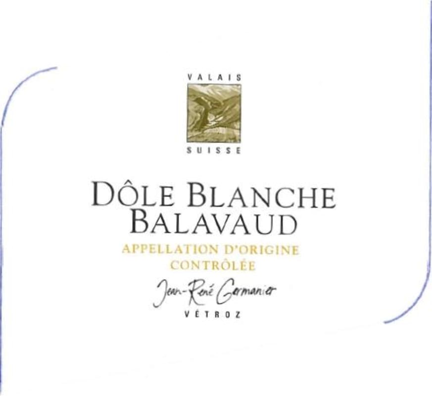 Jean-Rene Germanier Balavaud Dole Blanche 2012 Front Label