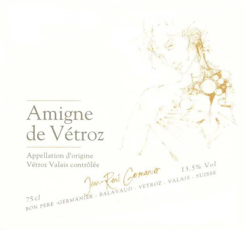 Jean-Rene Germanier Balavaud Amigne de Vetroz 2009 Front Label