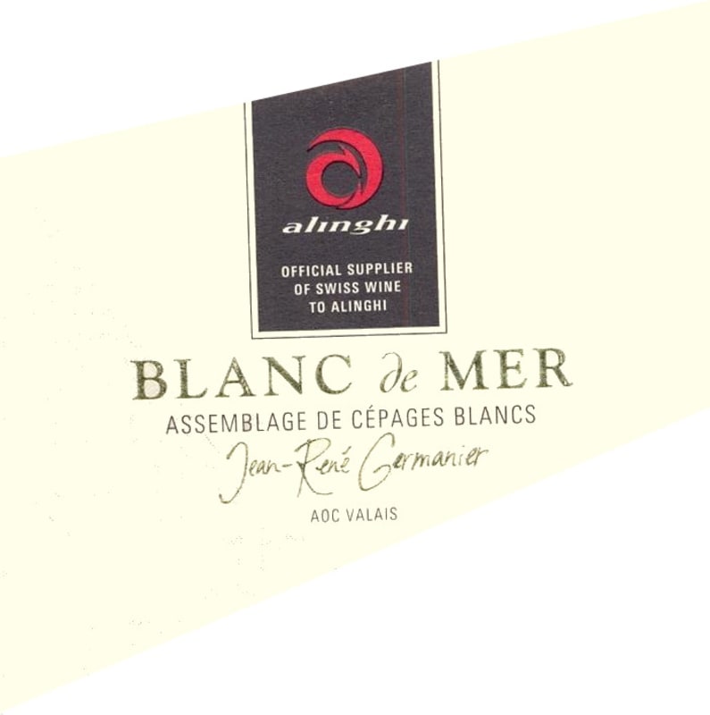 Jean-Rene Germanier Balavaud Alinghi Blanc de Mer Assemblage 2008 Front Label