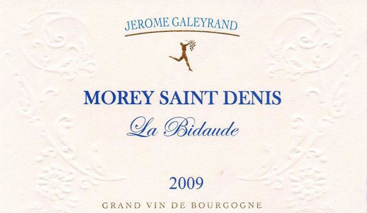 Jerome Galeyrand Morey Saint Denis La Bidaude 2009 Front Label