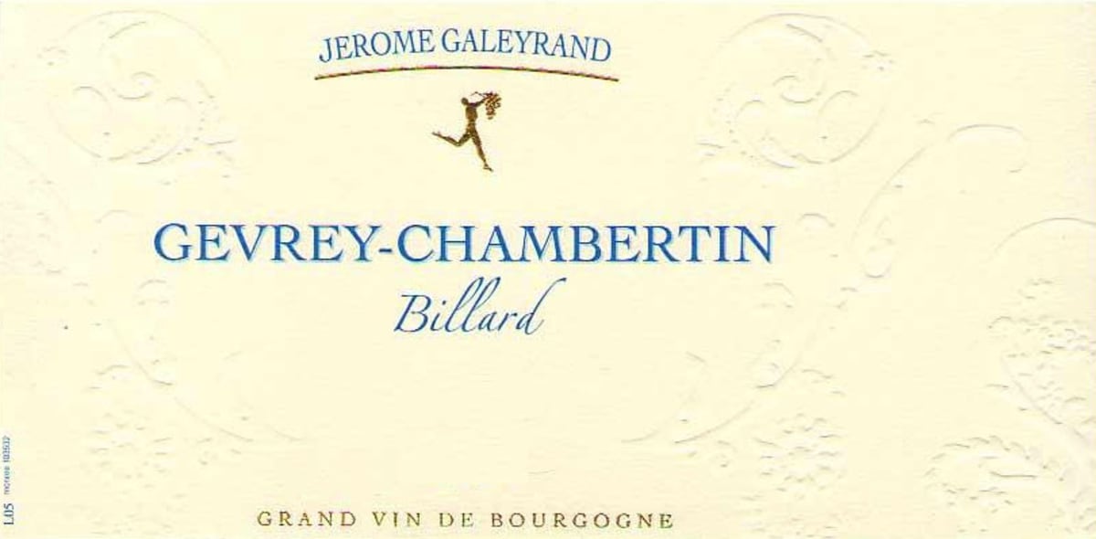 Jerome Galeyrand Gevrey-Chambertin Billard 2008 Front Label