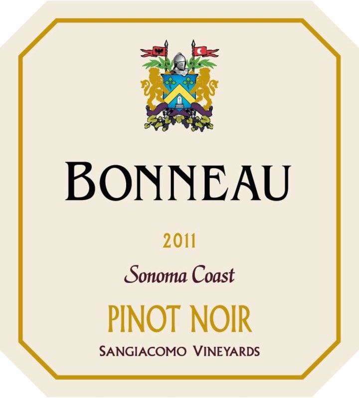 Bonneau Wines Sangiacomo Vineyards Pinot Noir 2011 Front Label