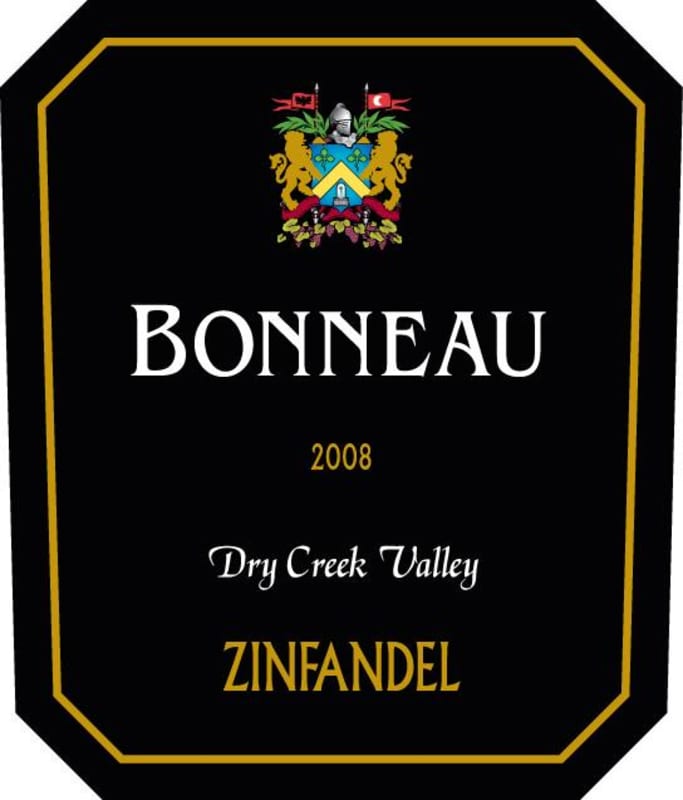 Bonneau Wines Zinfandel 2008 Front Label
