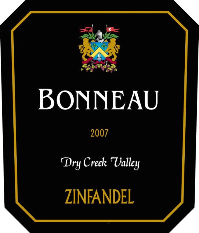 Bonneau Wines Zinfandel 2007 Front Label