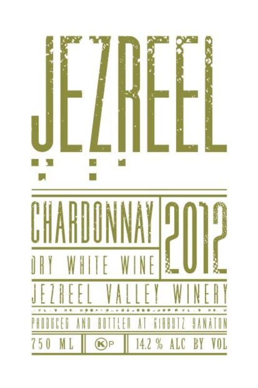 Jezreel Winery Chardonnay 2012 Front Label