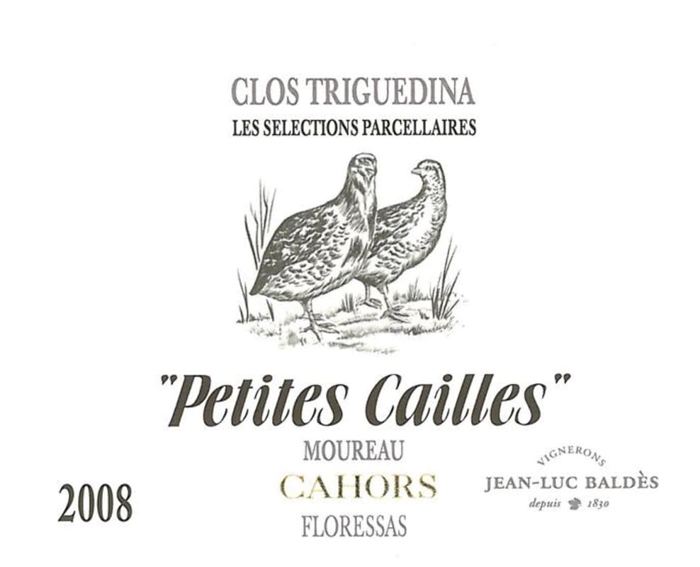 Triguedina Clos Triguedina Petites Cailles 2008 Front Label