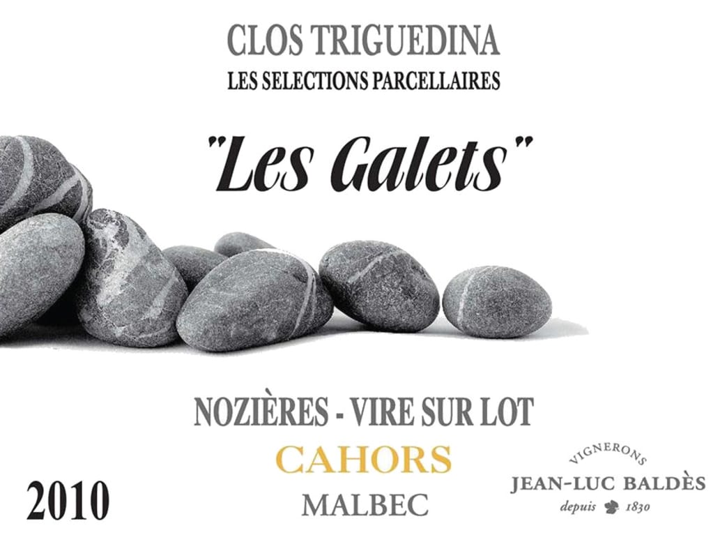 Triguedina Clos Triguedina Les Galets 2010 Front Label
