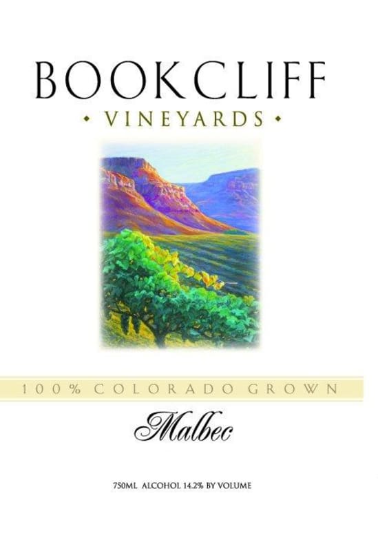 Bookcliff Vineyards Malbec 2014 Front Label