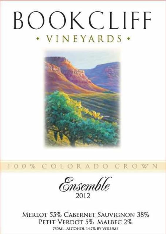 Bookcliff Vineyards Ensemble 2012 Front Label