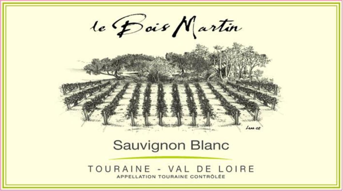 Joel Delaunay Touraine Le Bois Martin Sauvignon Blanc 2009 Front Label