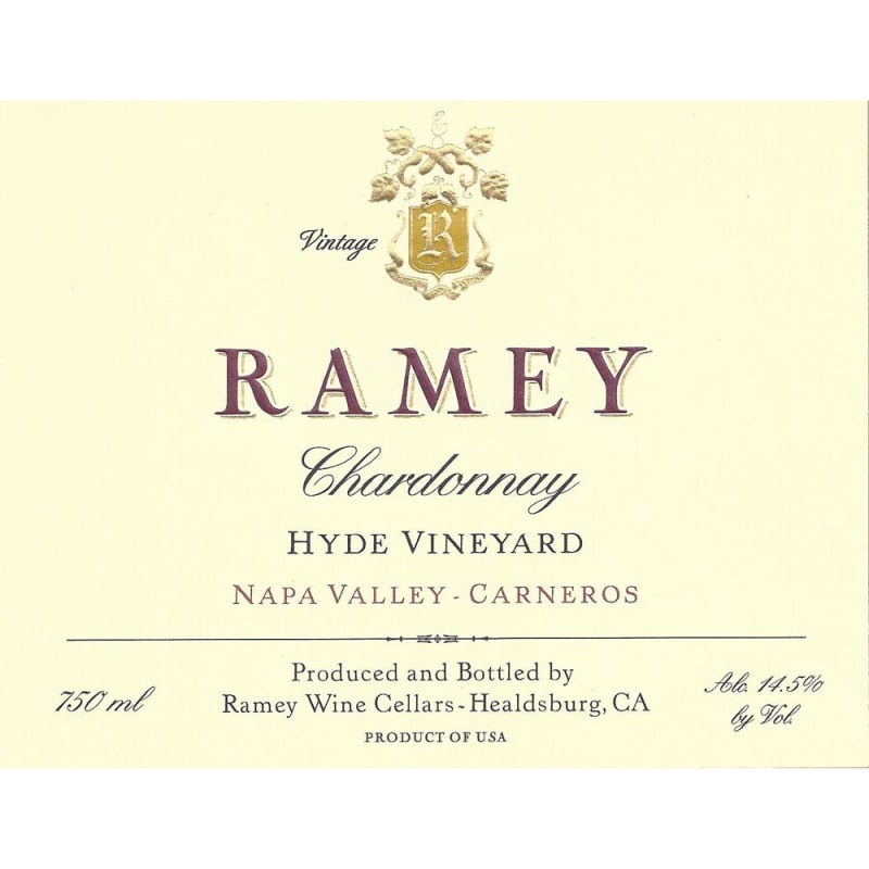 Ramey Hyde Vineyard Chardonnay 2005 Front Label