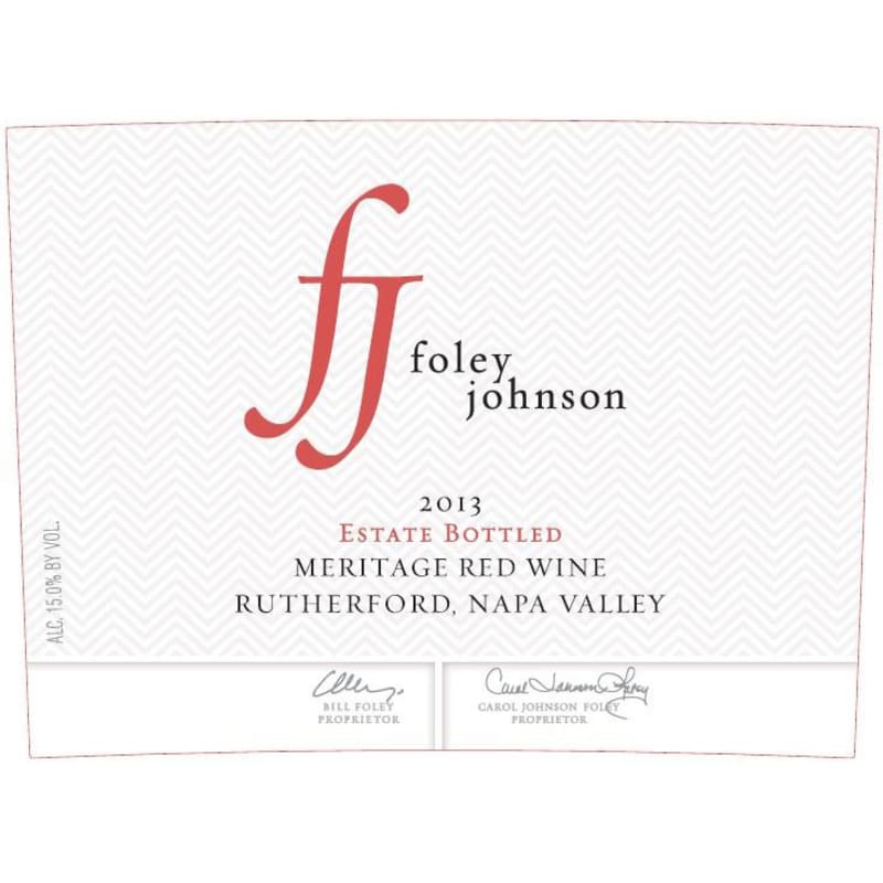 Foley Johnson Estate Rutherford Meritage 2013 Front Label