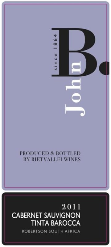 John B Cabernet Sauvignon Tinta Barocca 2011 Front Label