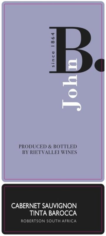 John B Cabernet Sauvignon Tinta Barocca 2010 Front Label