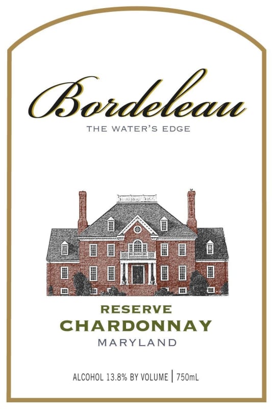Bordeleau Vineyards & Winery Reserve Chardonnay 2015 Front Label