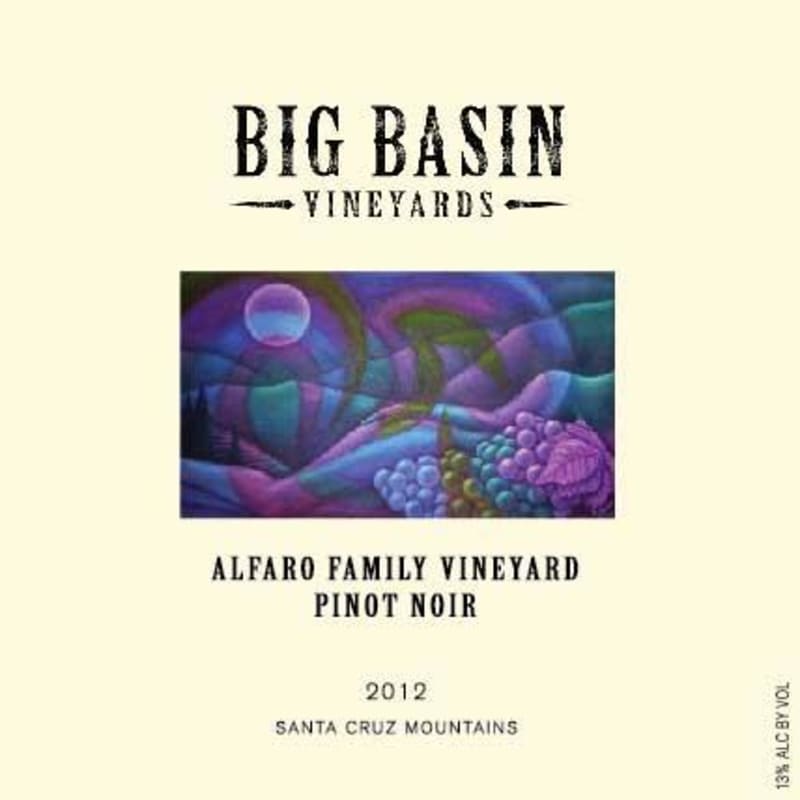 Big Basin Alfaro Family Vineyard Pinot Noir 2012 Front Label