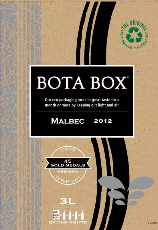 Bota Box Malbec 2012 Front Label