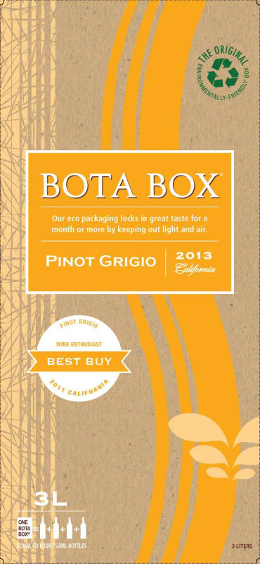 Bota Box Pinot Grigio 2013 Front Label