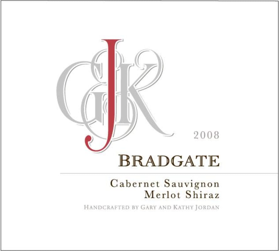 Jordan Wines Bradgate Cabernet Sauvignon Merlot 2008 Front Label