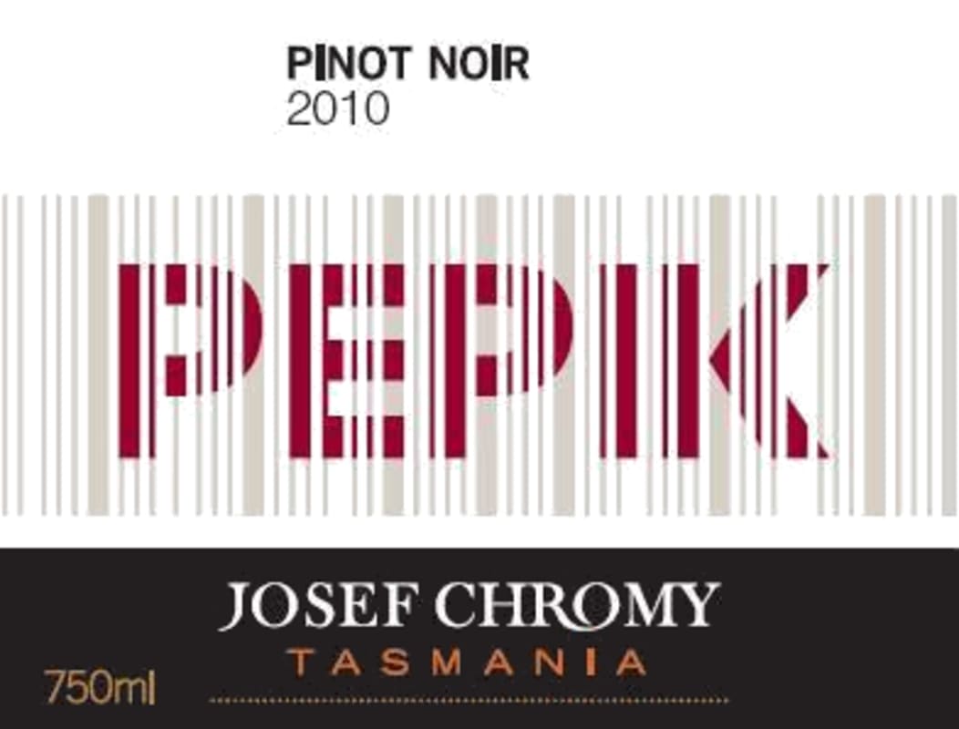 Josef Chromy Cellars Pepik Pinot Noir 2010 Front Label