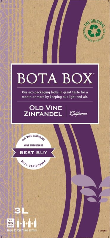 Bota Box Old Vine Zinfandel 2013 Front Label