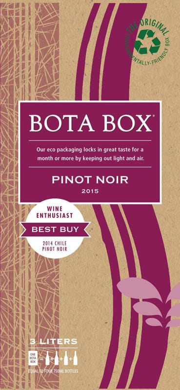 Bota Box Pinot Noir 2015 Front Label