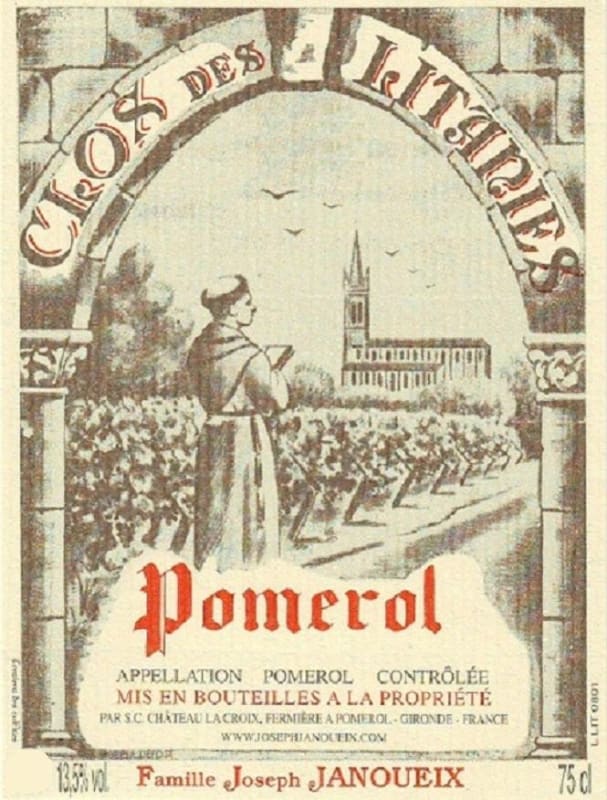 Joseph Janoueix Clos des Litanies 2015 Front Label