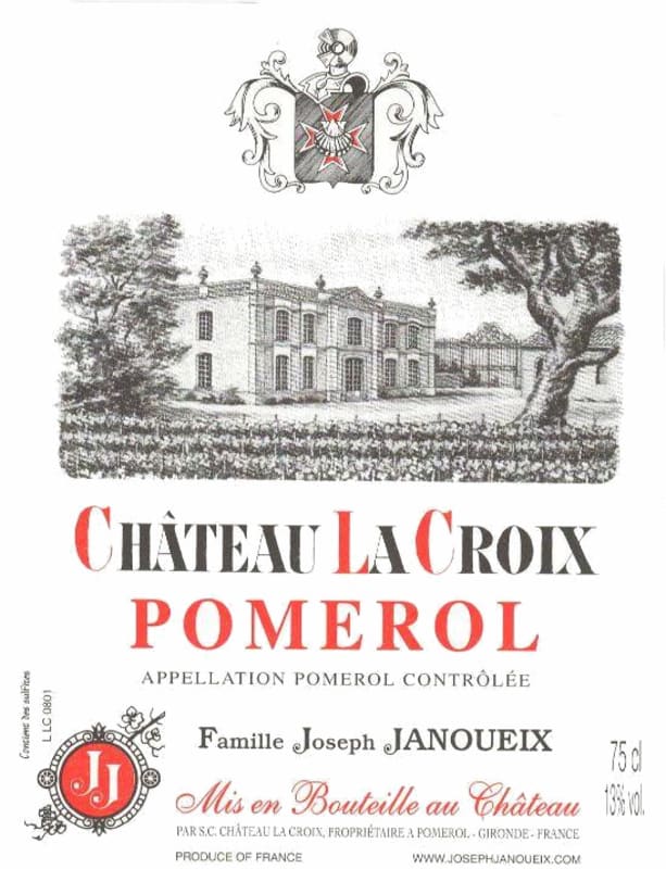 Joseph Janoueix Chateau La Croix 2013 Front Label