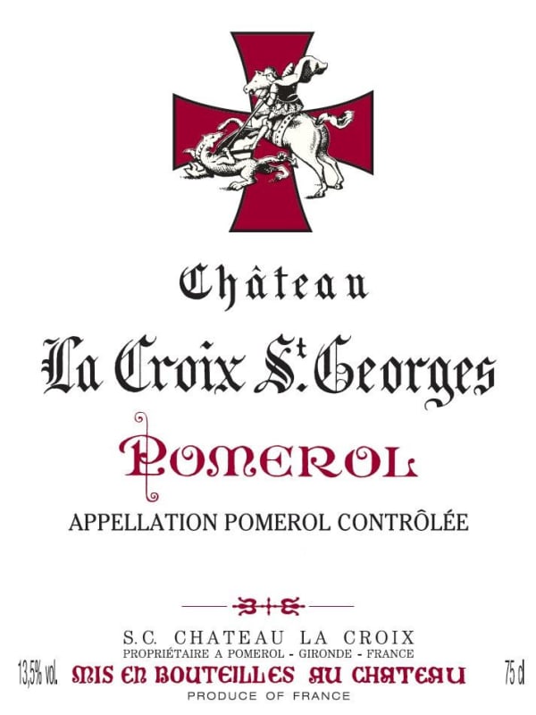 Joseph Janoueix Chateau La Croix S. Georges 2013 Front Label