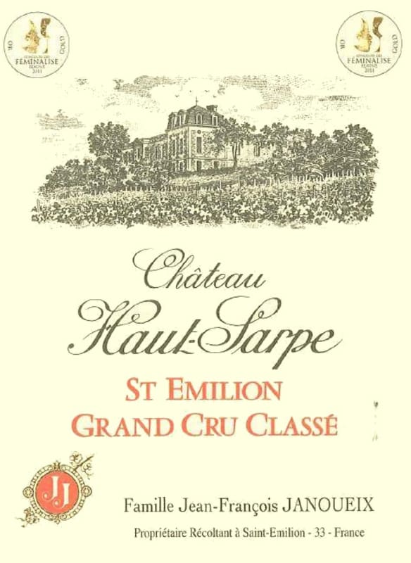 Joseph Janoueix St Emilion Chateau Haut Sarpe Grand Cru 2011 Front Label