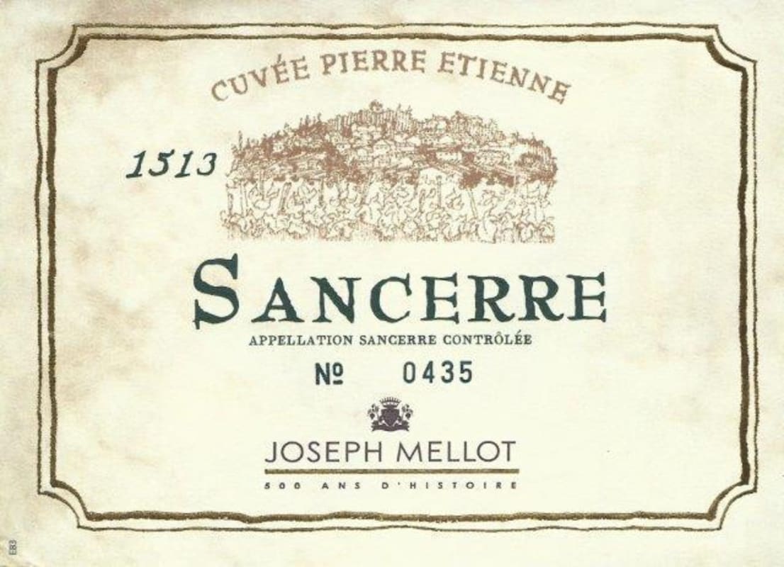 Joseph Mellot Sancerre Cuvee Pierre Etienne 2014 Front Label