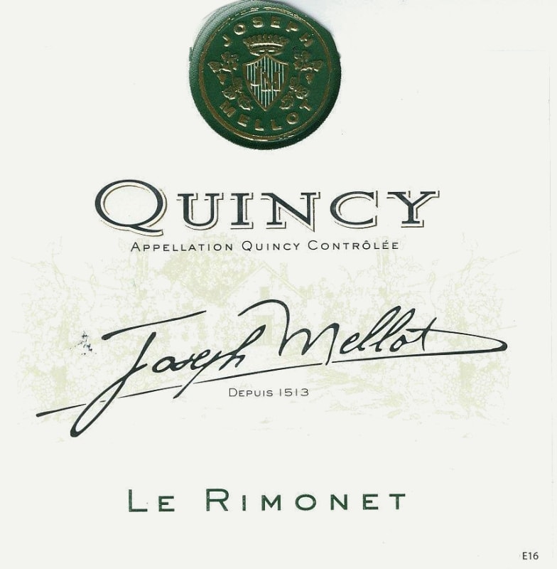 Joseph Mellot Quincy Le Rimonet 2014 Front Label