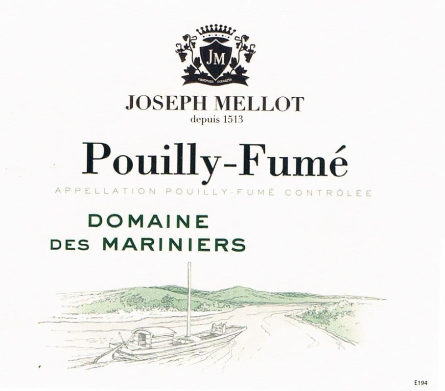 Joseph Mellot Pouilly-Fume Domaine des Mariniers 2015 Front Label