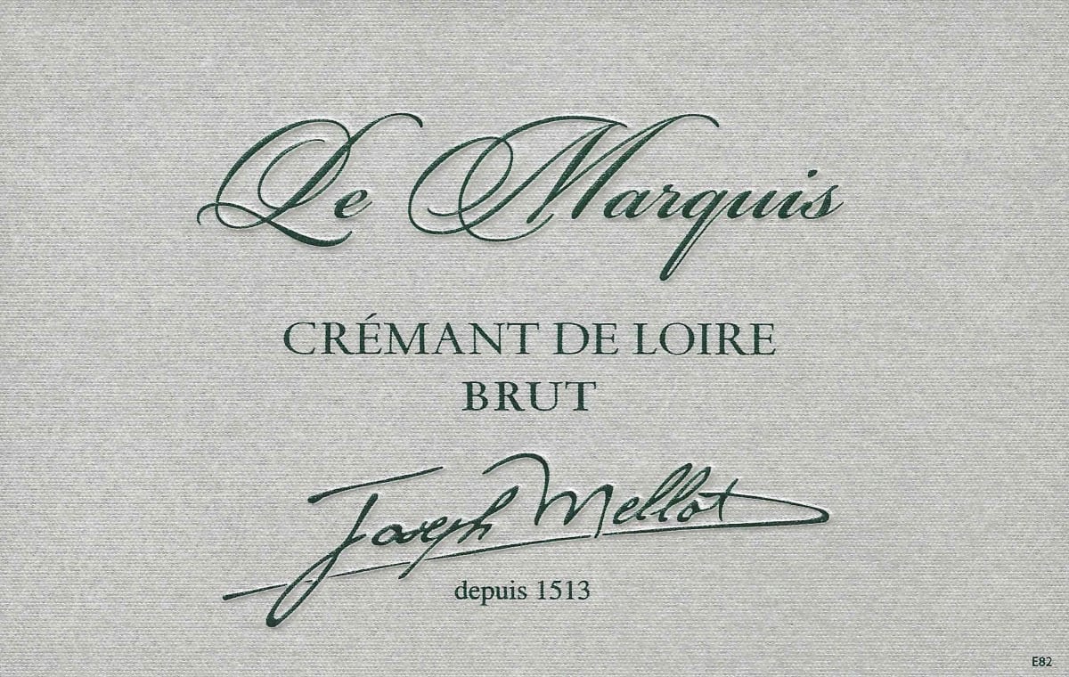 Joseph Mellot Cremant de Loire Le Marquis Brut 2013 Front Label