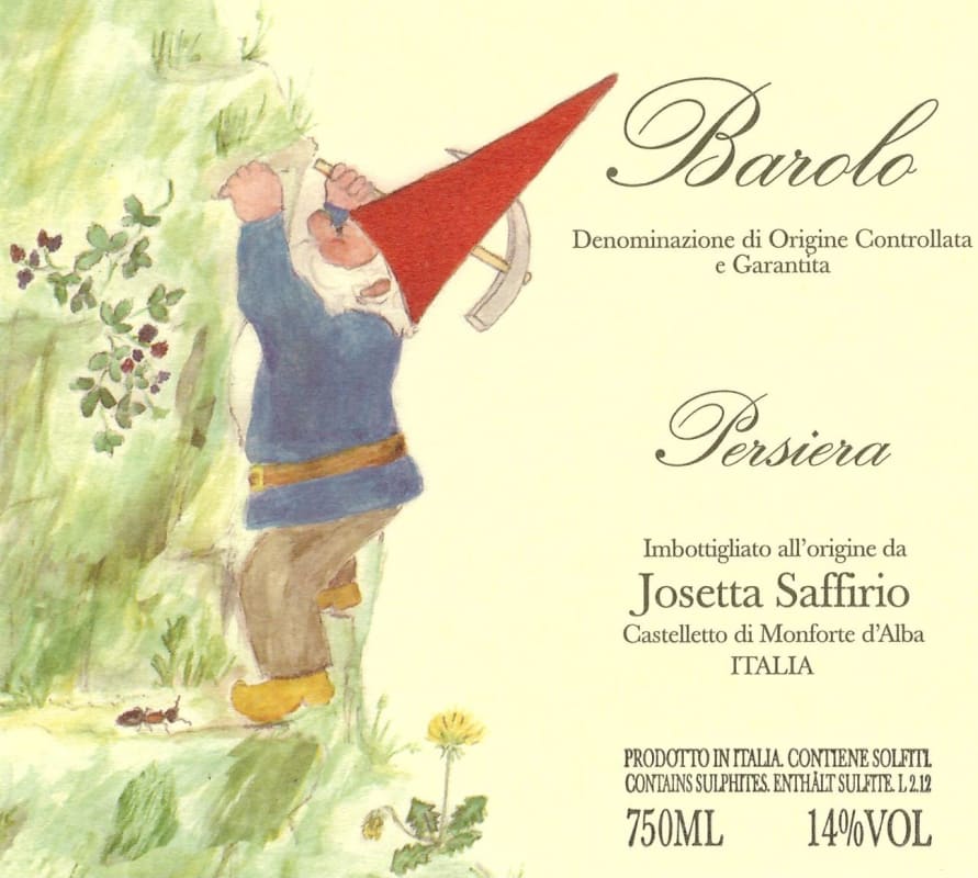 Cazals Barolo Persiera 2012 Front Label