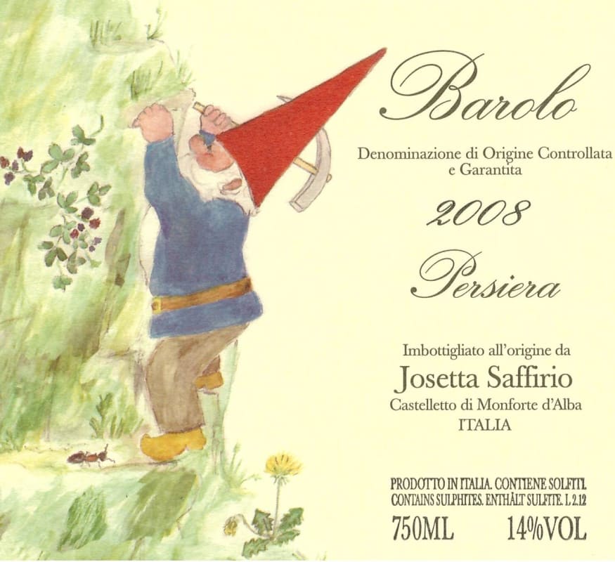 Cazals Barolo Persiera 2008 Front Label