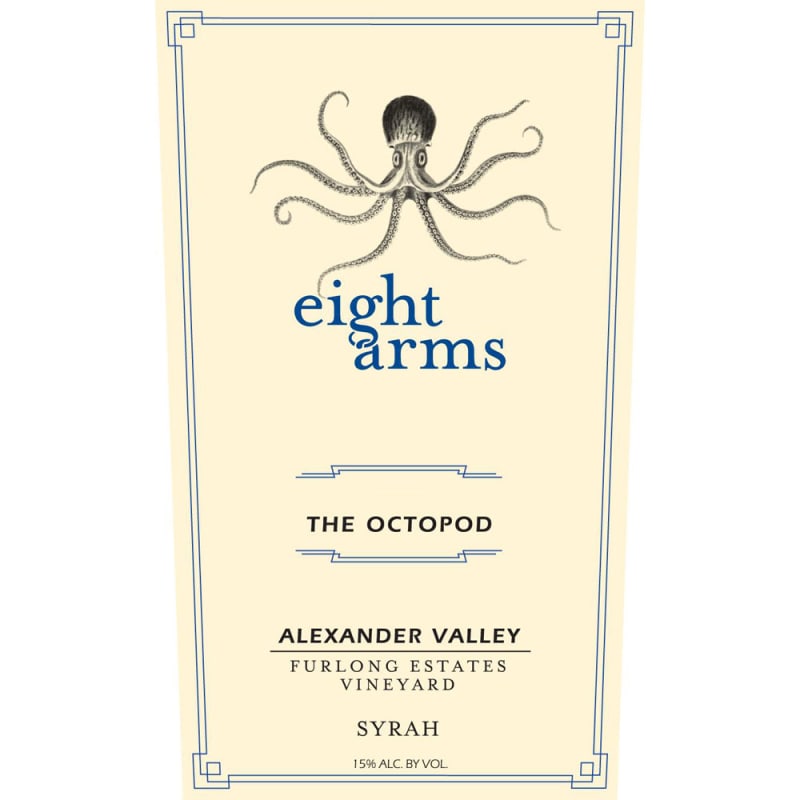 Eight Arms The Octopod Syrah 2013 Front Label
