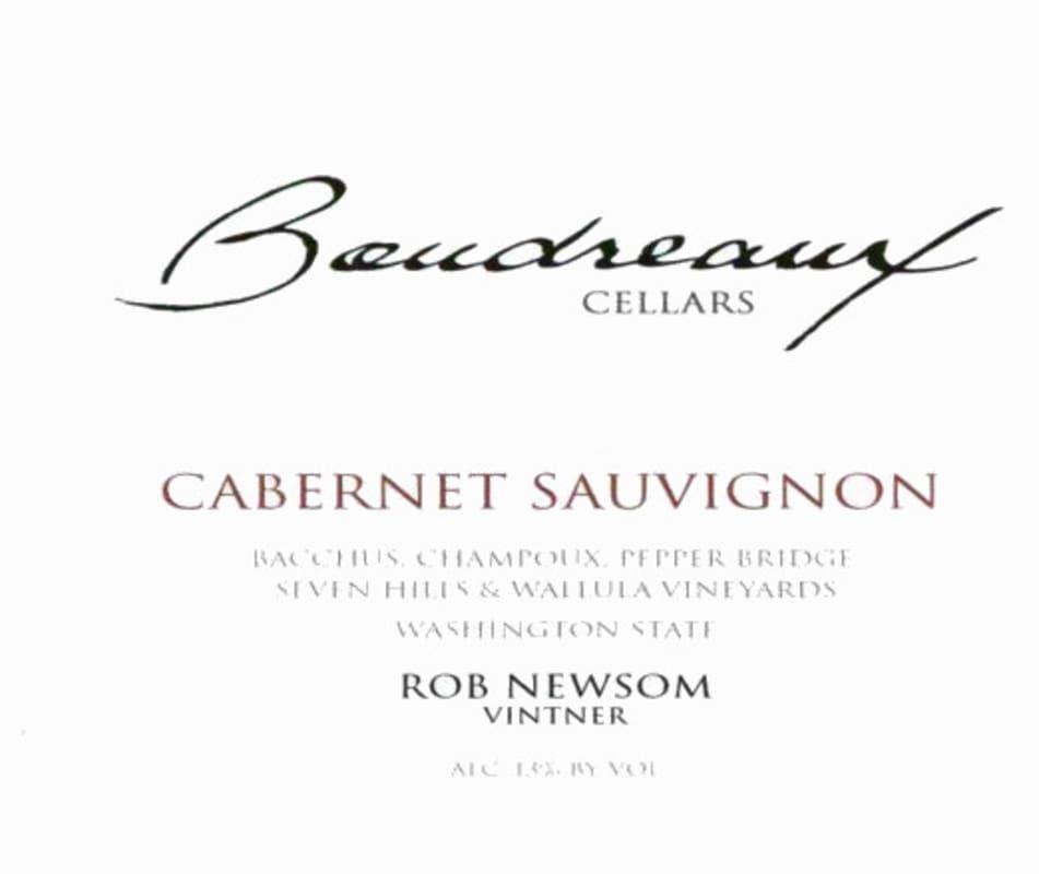 Boudreaux Cellars Cabernet Sauvignon 2010 Front Label