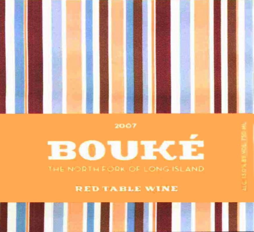 Bouke and Bouquet Wines North Fork Red 2007 Front Label