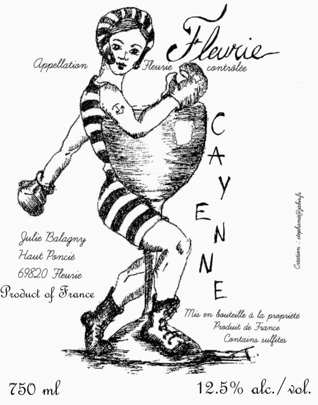 Julie Balagny Fleurie Cayenne 2013 Front Label