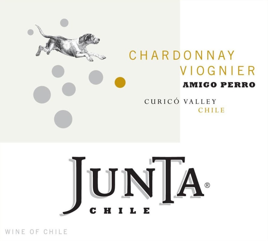 Junta Winery Amigo Perro Chardonnay Viognier 2014 Front Label