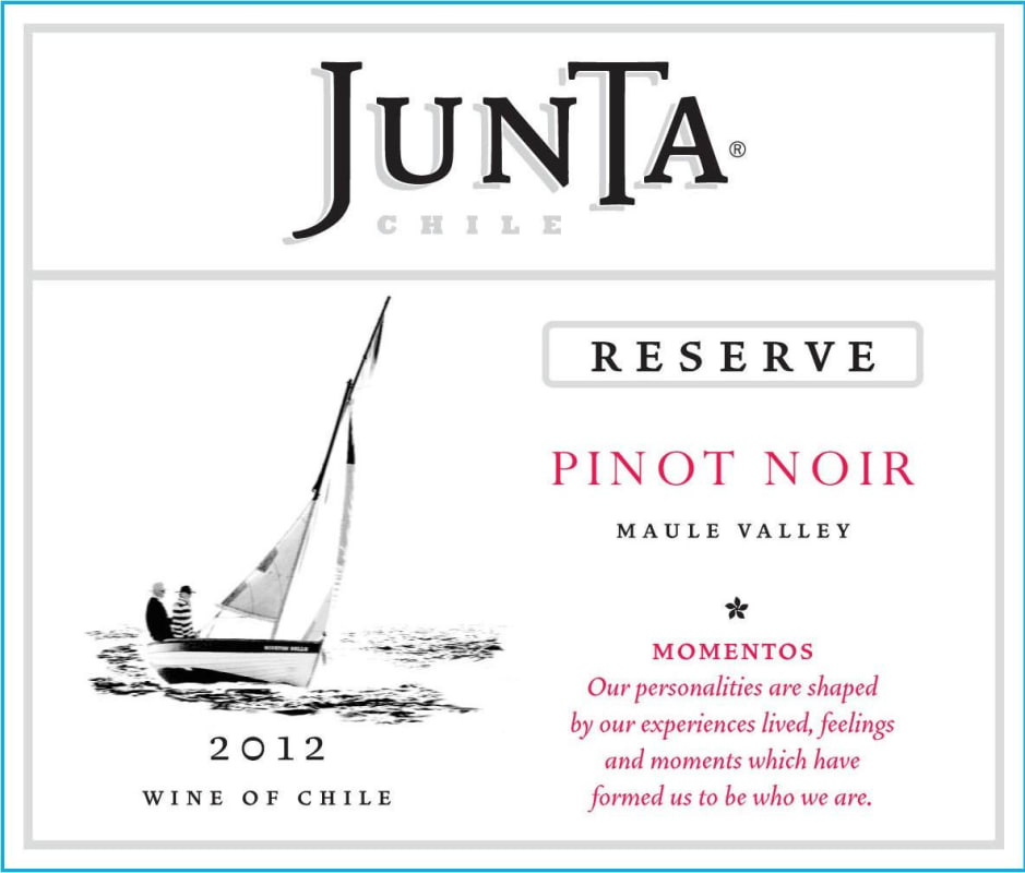 Junta Winery Momentos Reserva Pinot Noir 2012 Front Label