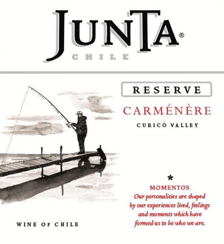 Junta Winery Curico Valley Momentos Reserva Carmenere 2013 Front Label
