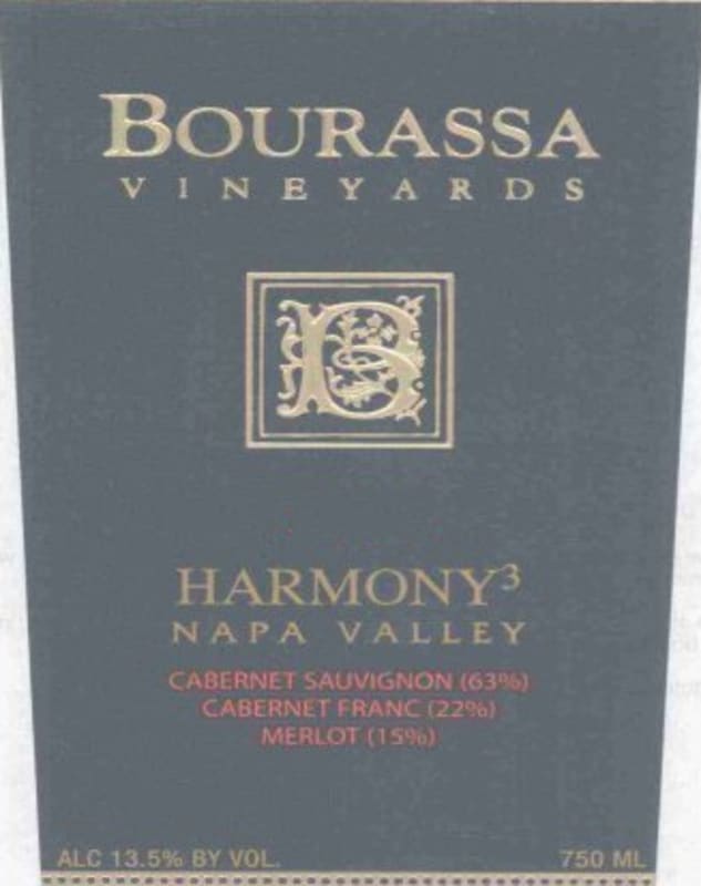 Bourassa Vineyards Harmony Red 2014 Front Label