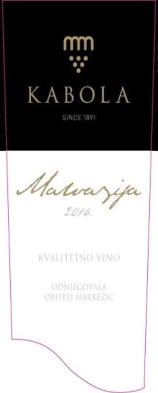 Kabola Winery Malvazija 2014 Front Label