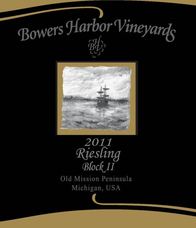 Bowers Harbor Vineyards Block II Riesling 2011 Front Label