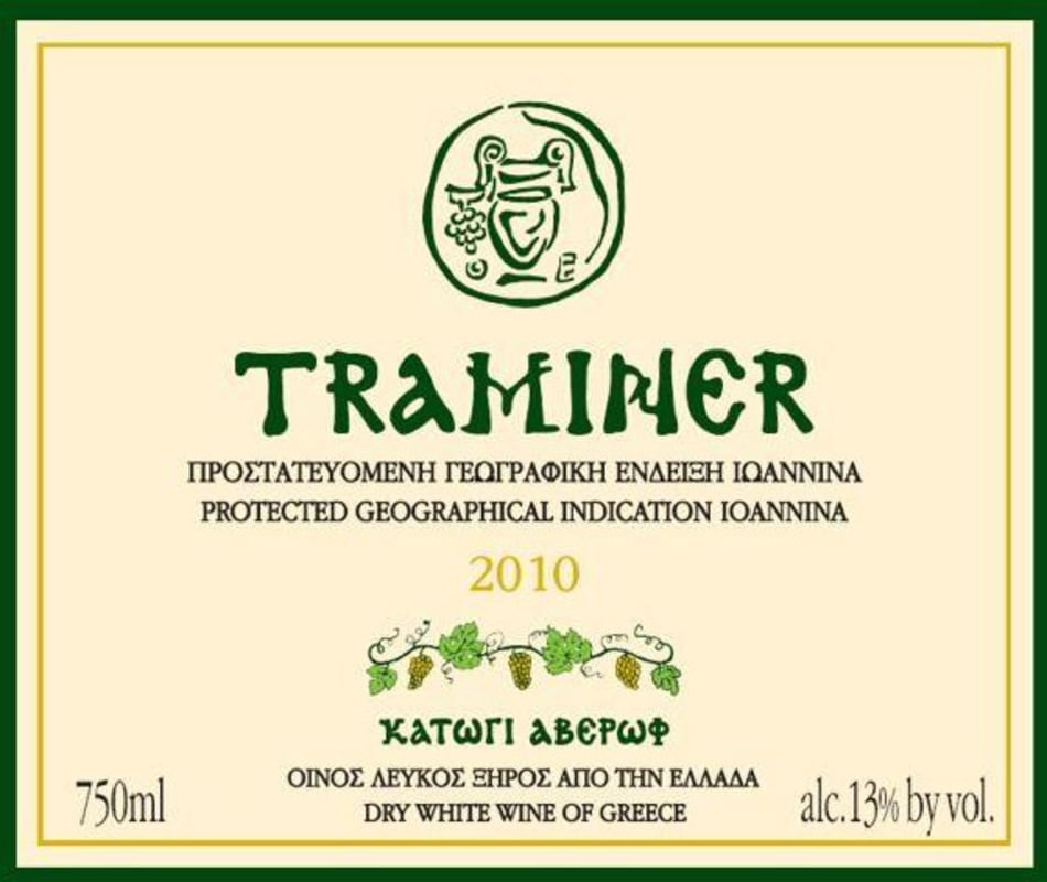 Katogi & Strofilia S.A. Katogi Averoff Ioannia Traminer 2010 Front Label