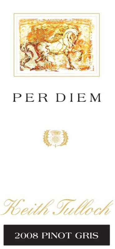Keith Tulloch Wines Per Diem Pinot Gris 2008 Front Label